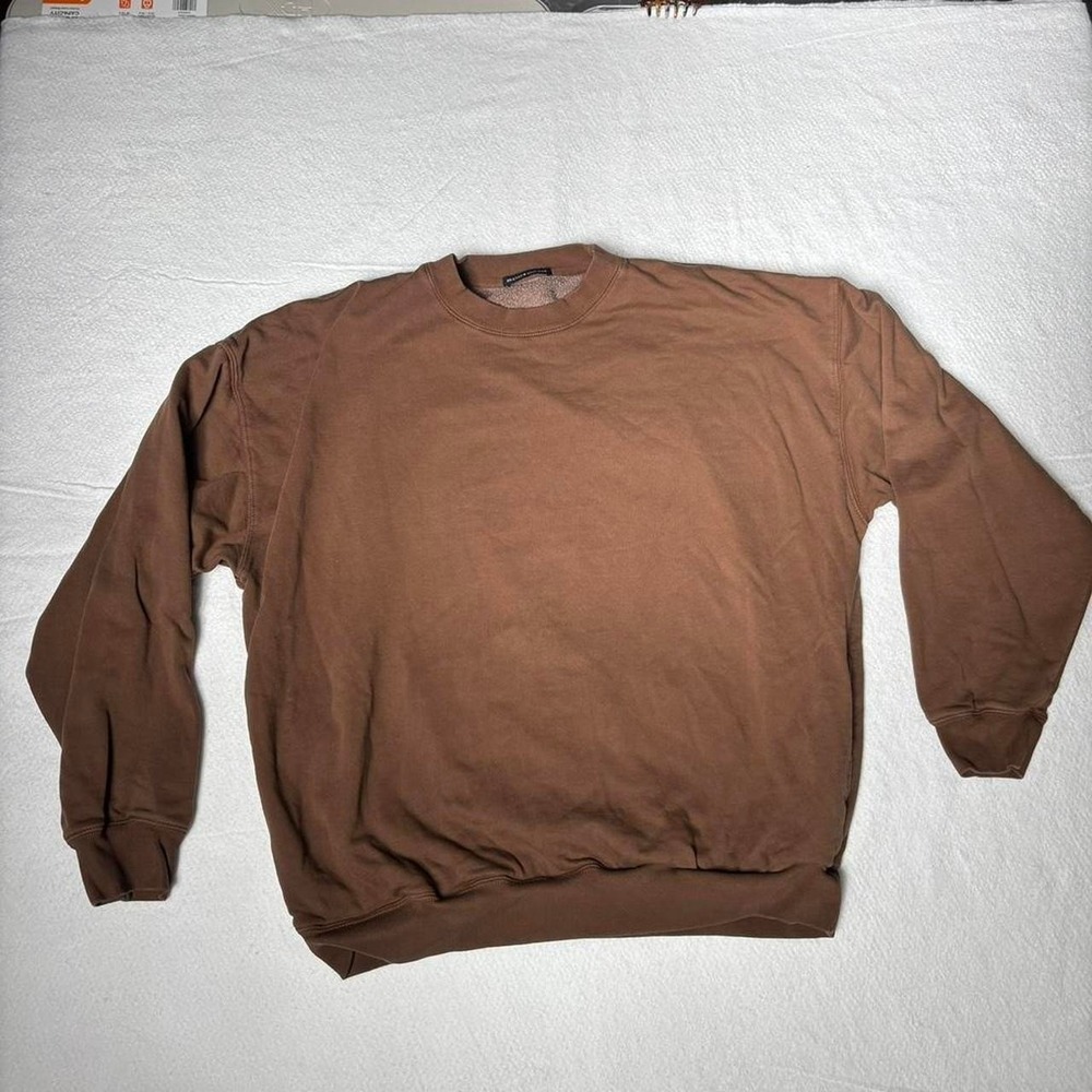 Brandy Melville Brown Crewneck Sweatshirt Oversized Erica Style One Size